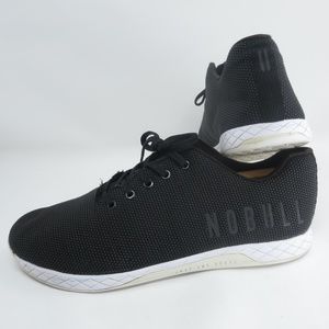 NoBull Super Fabric Mens Size 13 or Womens 14.5 Trainers Black Low Gym Shoes